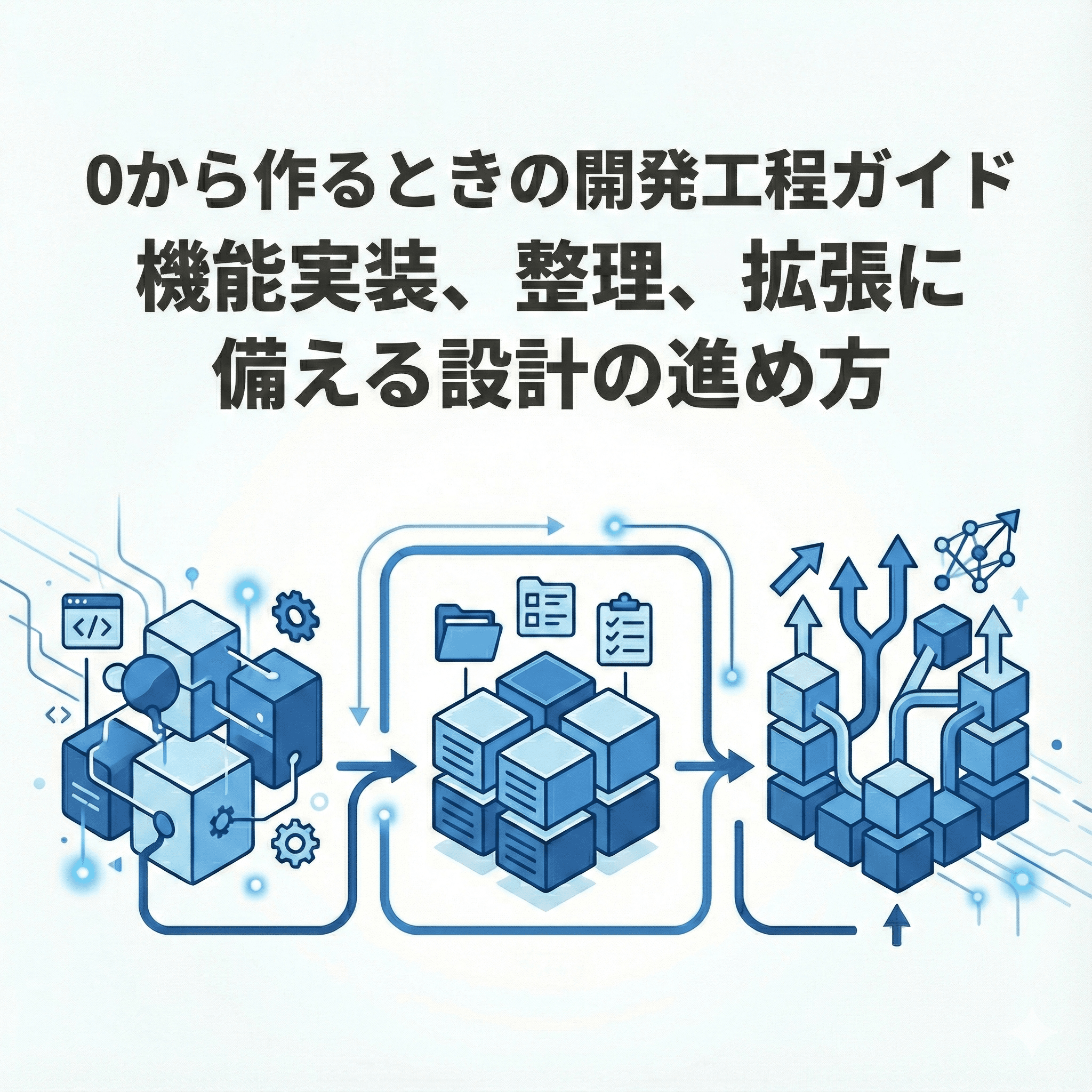 0から作るときの開発工程ガイド：機能実装、整理、拡張に備える設計の進め方